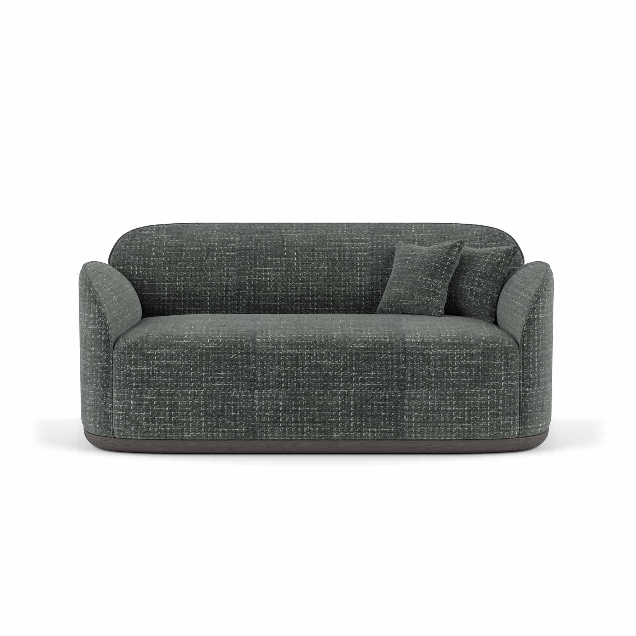 Contemporary Loveseat 'Unio' by Poiat, Chivasso Yang 95 Fabric For Sale 3