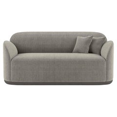Contemporary Loveseat 'Unio' by Poiat, Fabric Hanoi 04 by Pierre Frey