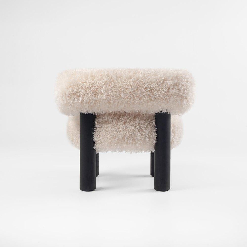 Contemporary Low Chair 'Fluffy' by NOOM, Gropius CS1, Faux Fur For Sale 2