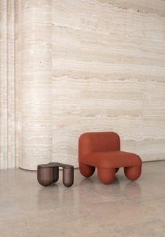 Contemporary Low Chair 'Hello' by Denys Sokolov x Noom, Orange