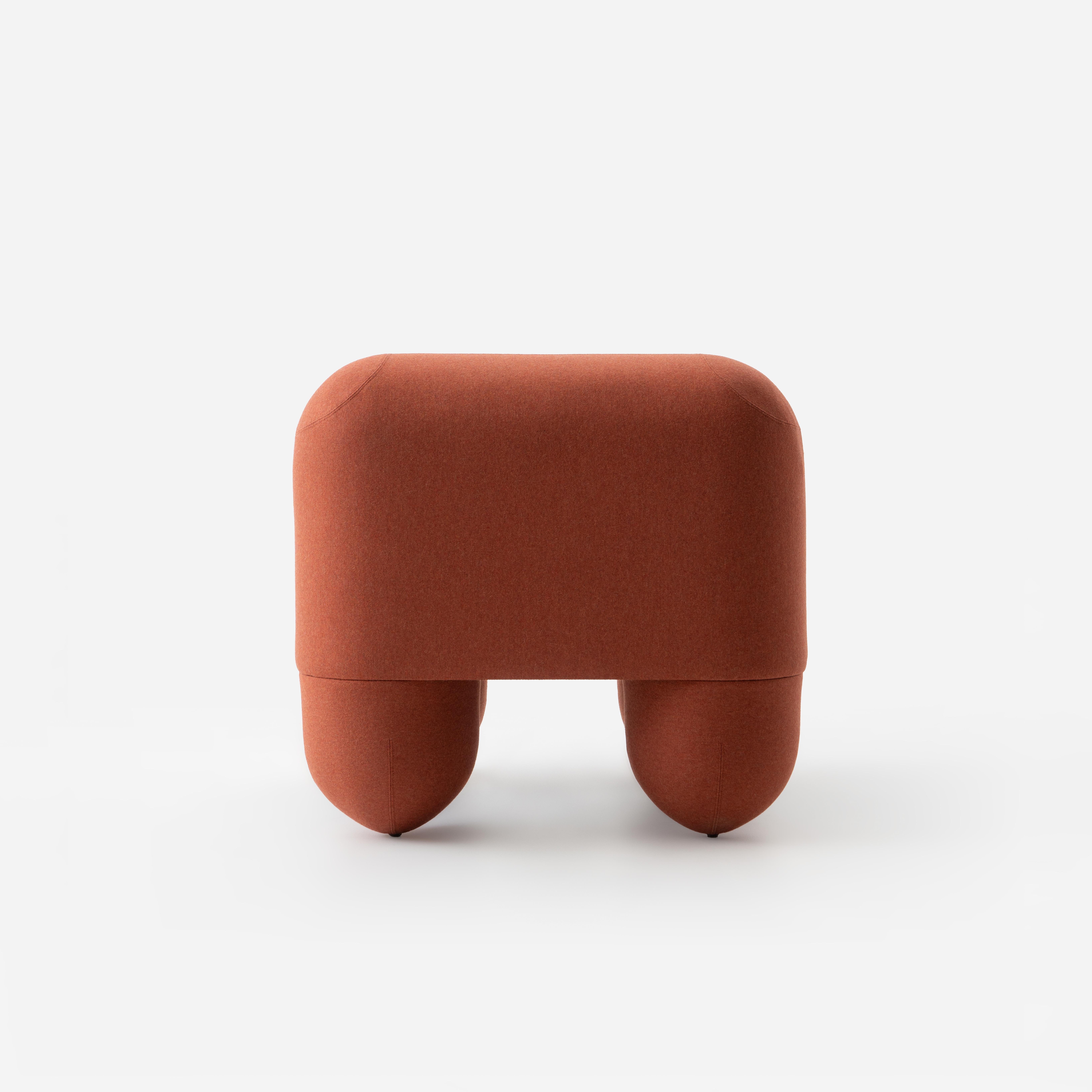 Contemporary Low Chair 'Hello' by Denys Sokolov x Noom, Orange For Sale 3