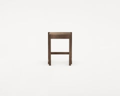 Contemporary Low Stool '01' by FRAMA, Dark Brown Birch
