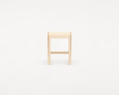 Contemporary Low Stool '01' by FRAMA, Natural Birch