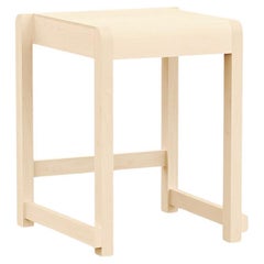 Contemporary Low Stool '01' by FRAMA, Natural Birch