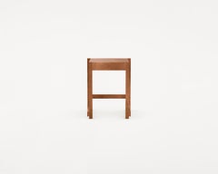 Contemporary Low Stool '01' by FRAMA, Warm Brown Birch