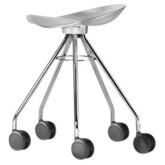 Contemporary Low Stool 'Jamaica' by Pepe Cortés, Steel and Aluminium