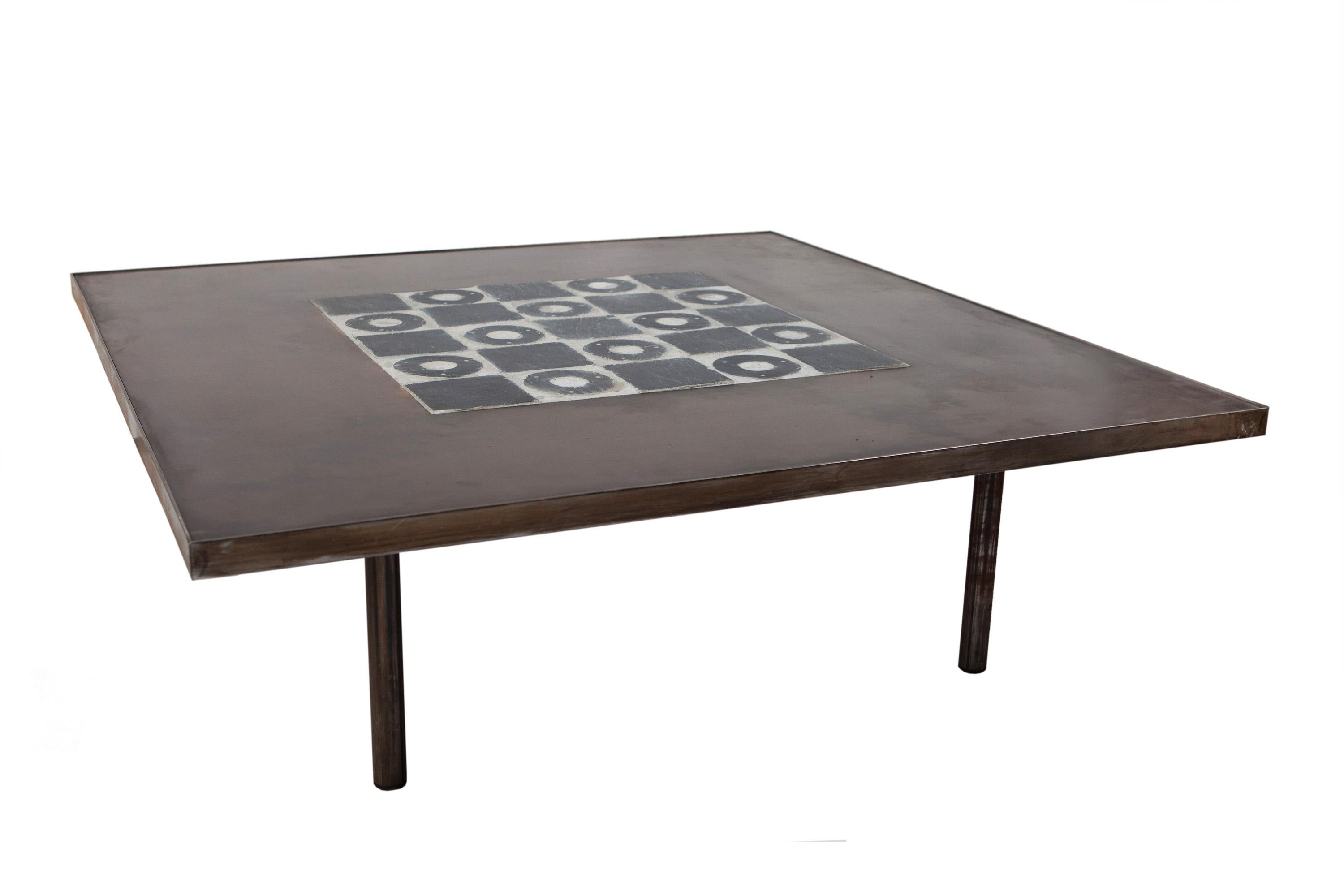 Modern Contemporary Low Table Brass For Sale