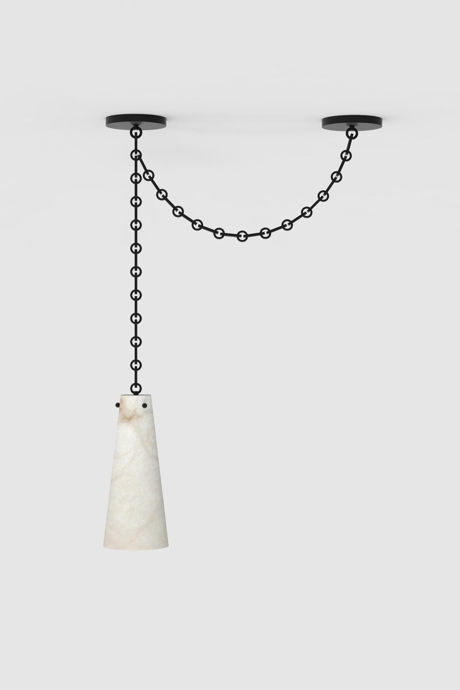 Post-Modern Contemporary Lucca Pendant 202A-1S in Alabaster by Orphan Work, 2021 For Sale