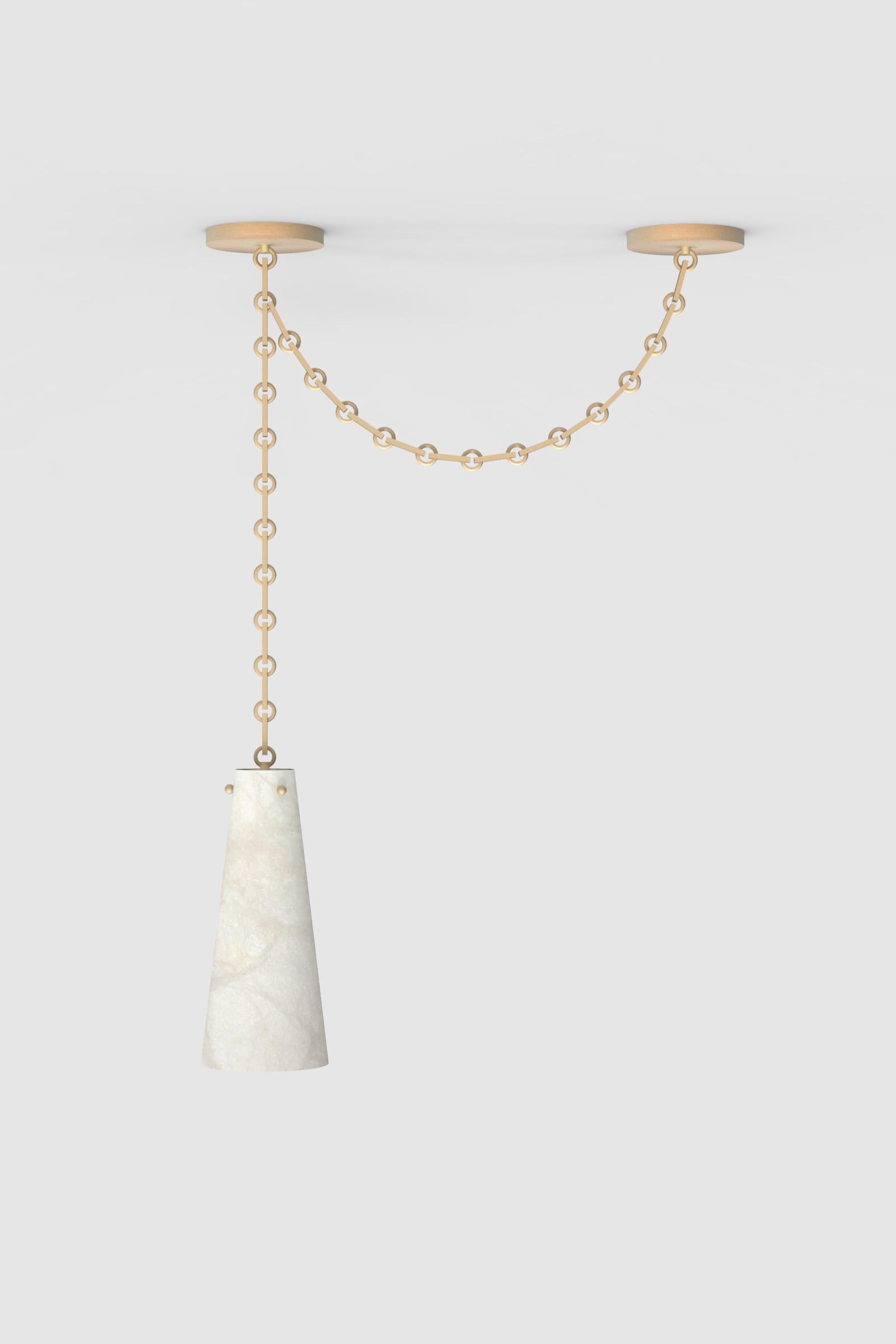 Post-Modern Contemporary Lucca Pendant 202A-1S in Alabaster by Orphan Work, 2021 For Sale