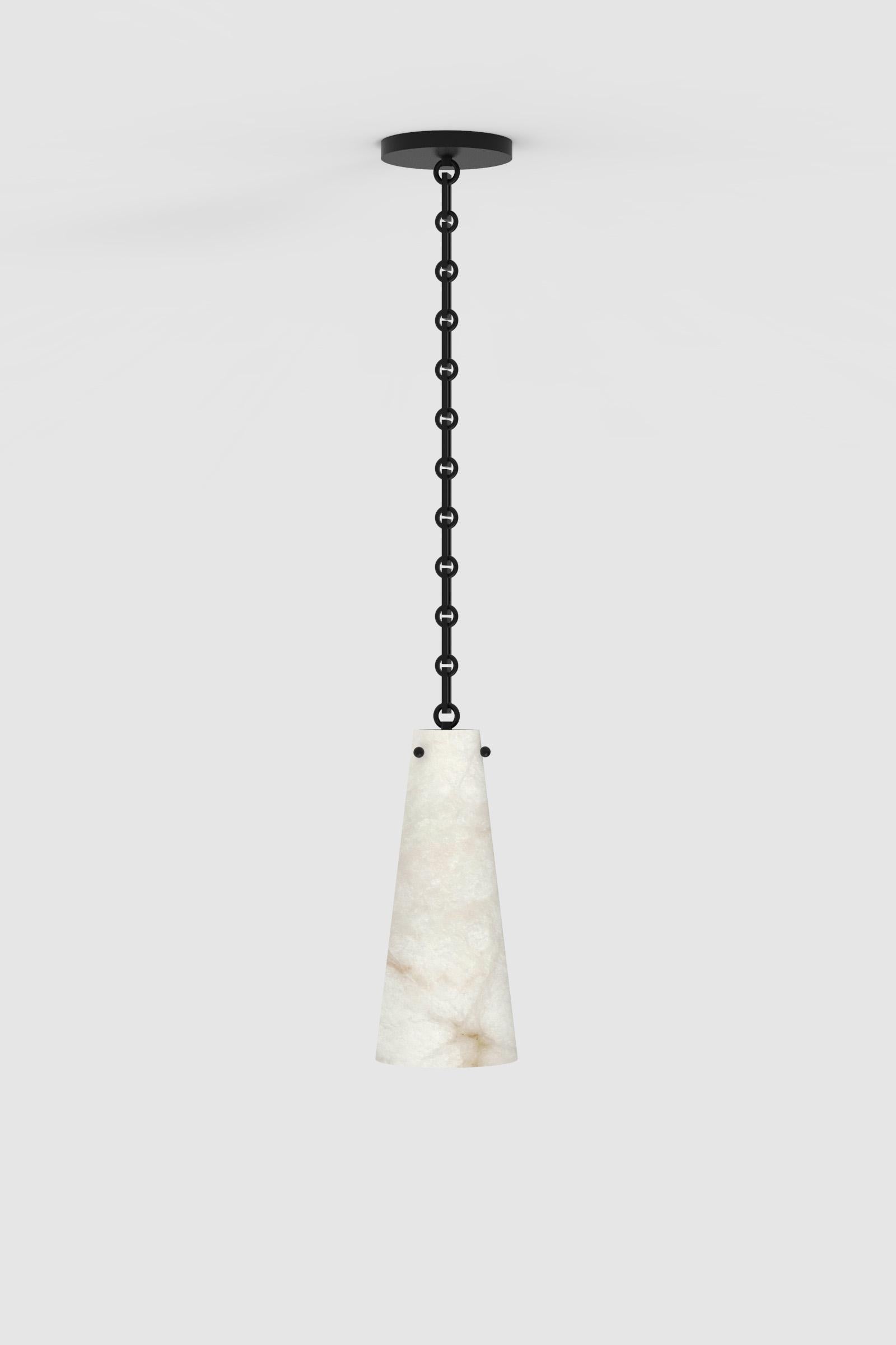 Post-Modern Contemporary Lucca Pendant 202A in Alabaster by Orphan Work, 2021 For Sale