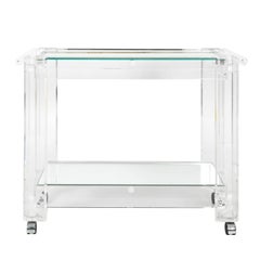 Contemporary Lucite Bar Cart