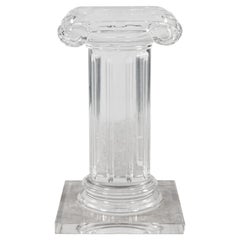 Contemporary Lucite Ionic Column Pedestal