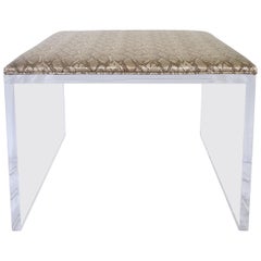 21st Century Contemporary Lucite Upholstered Bench Or Table