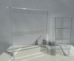 Contemporary Lucite Valet and Shelving Unit