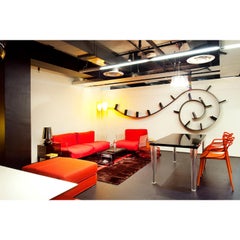 Contemporary Luxury Shiny Brown Red Rug by Deanna Comellini 170x240 cm
