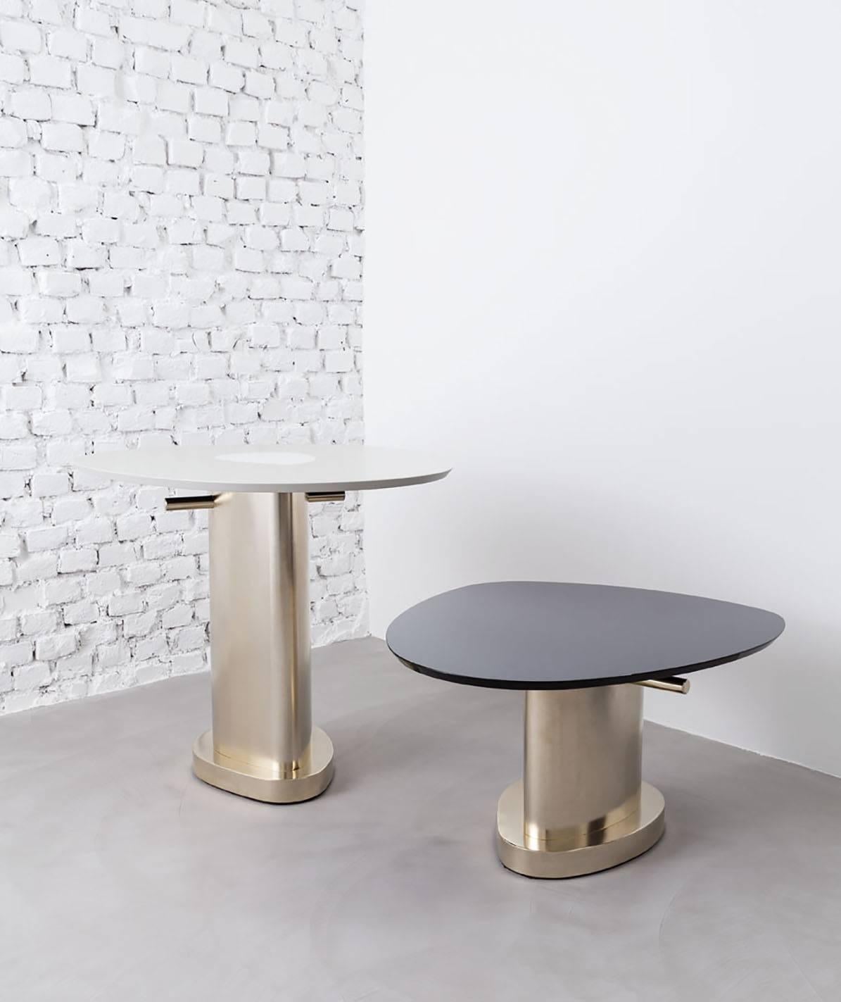 Contemporary m2kr Twins Table Set in Wood and Galvanized Steel, Italy, 2017 For Sale 1