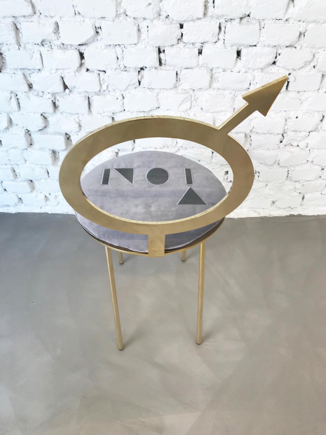 Contemporary m2kr You Chair in Galavanized Steel with  Velvet Cushion, 2018 In New Condition For Sale In Milan, IT