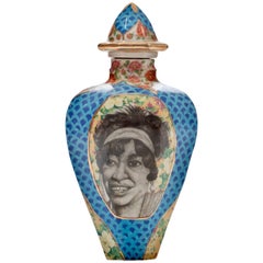 Contemporary Ma Rainey and Blind Tom Decorative Porcelain Urn