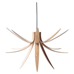 Contemporary Mac Master "Iris" Oak British Ceiling Lamp, United Kingdom, 2018