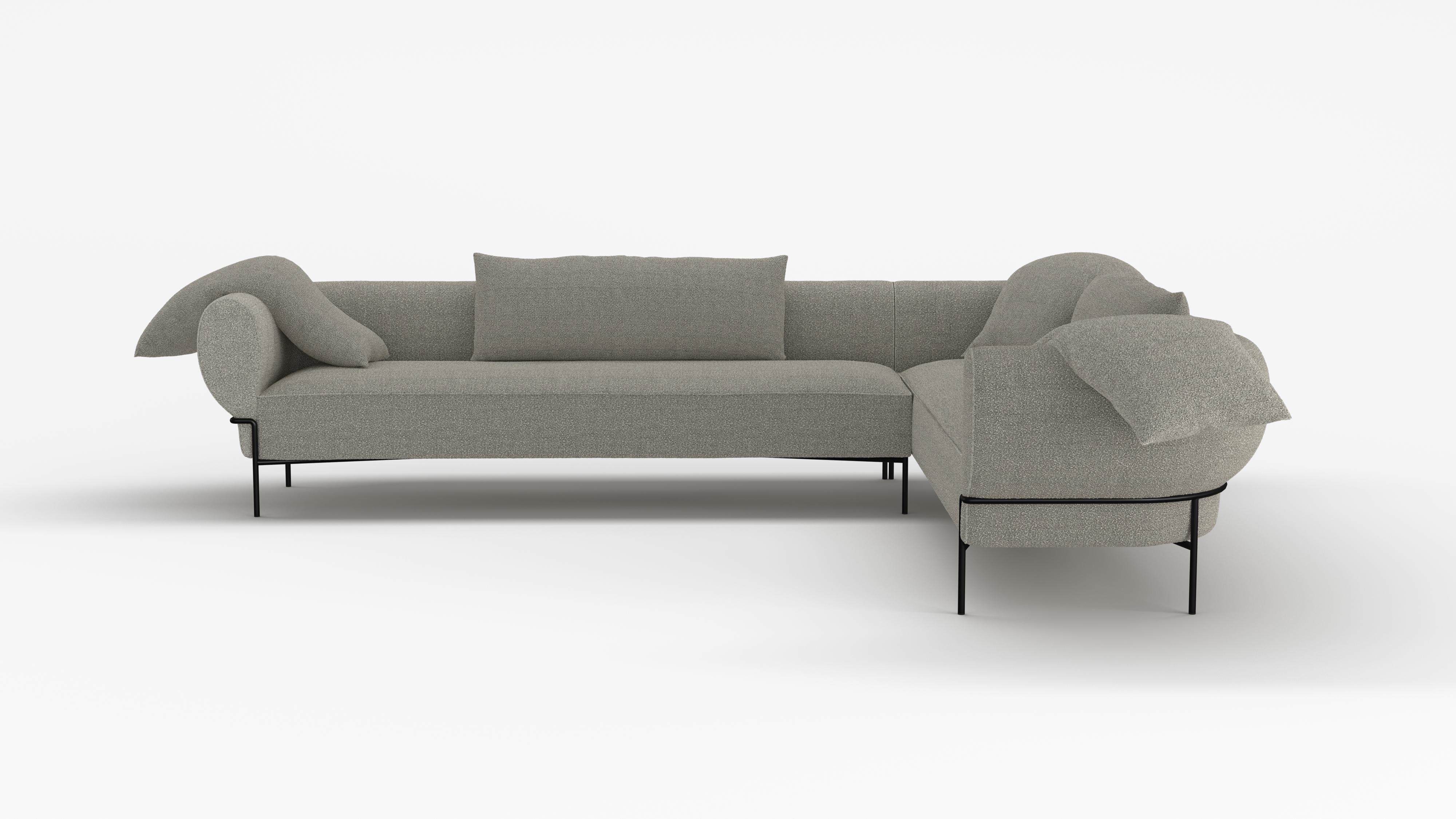 Aluminum Contemporary Madda Sofa Sectional For Sale