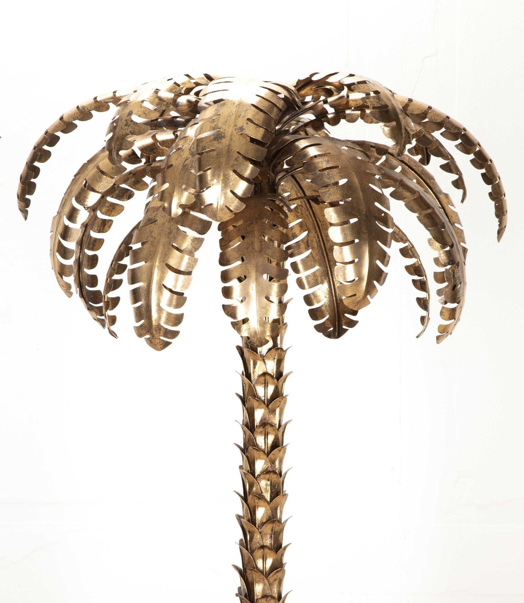 Mid-Century Modern Contemporary Maison Jensen Style Palm Tree Floor Lamp For Sale