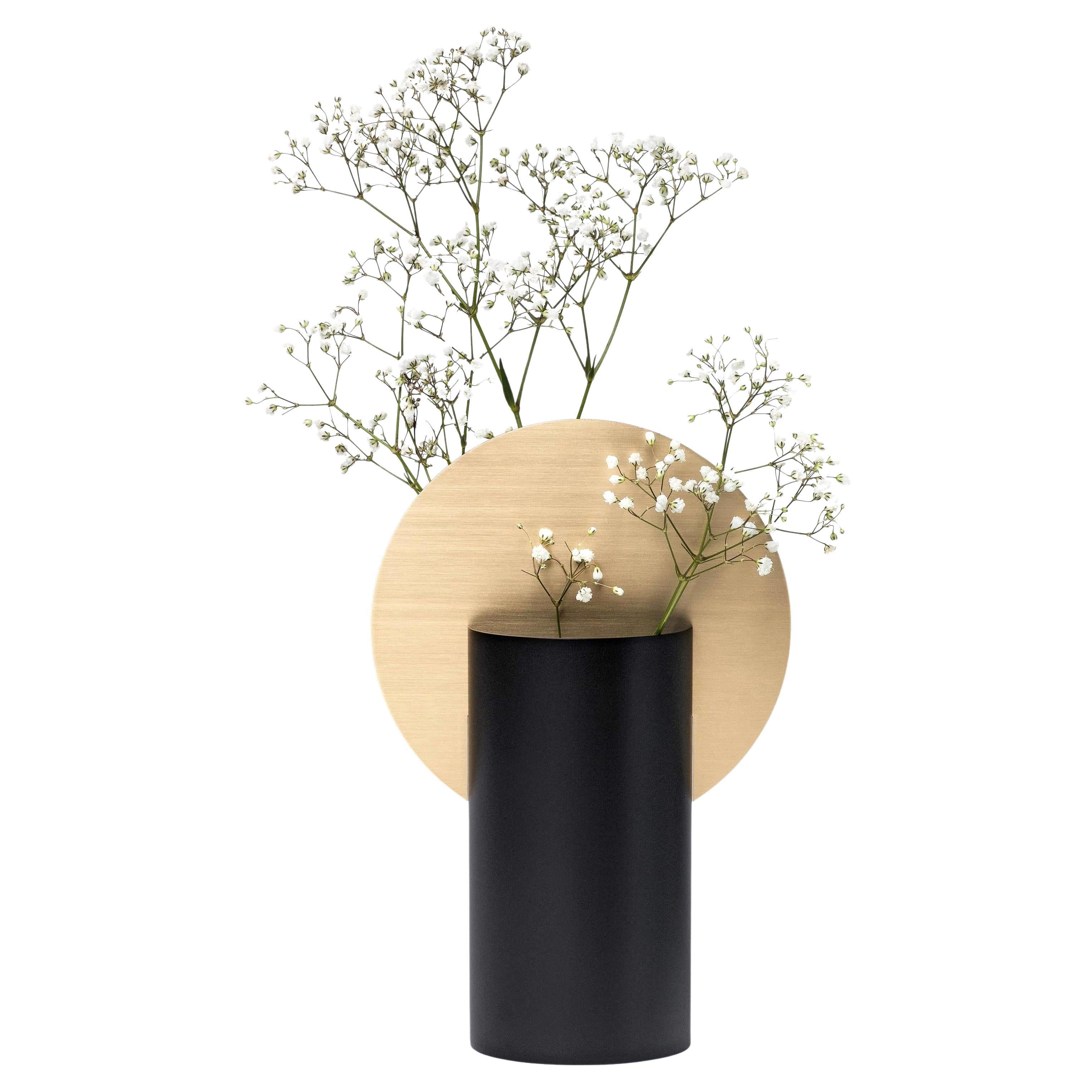 Contemporary 'Malevich Vase CS2' by Noom, Brass and Painted Steel For Sale