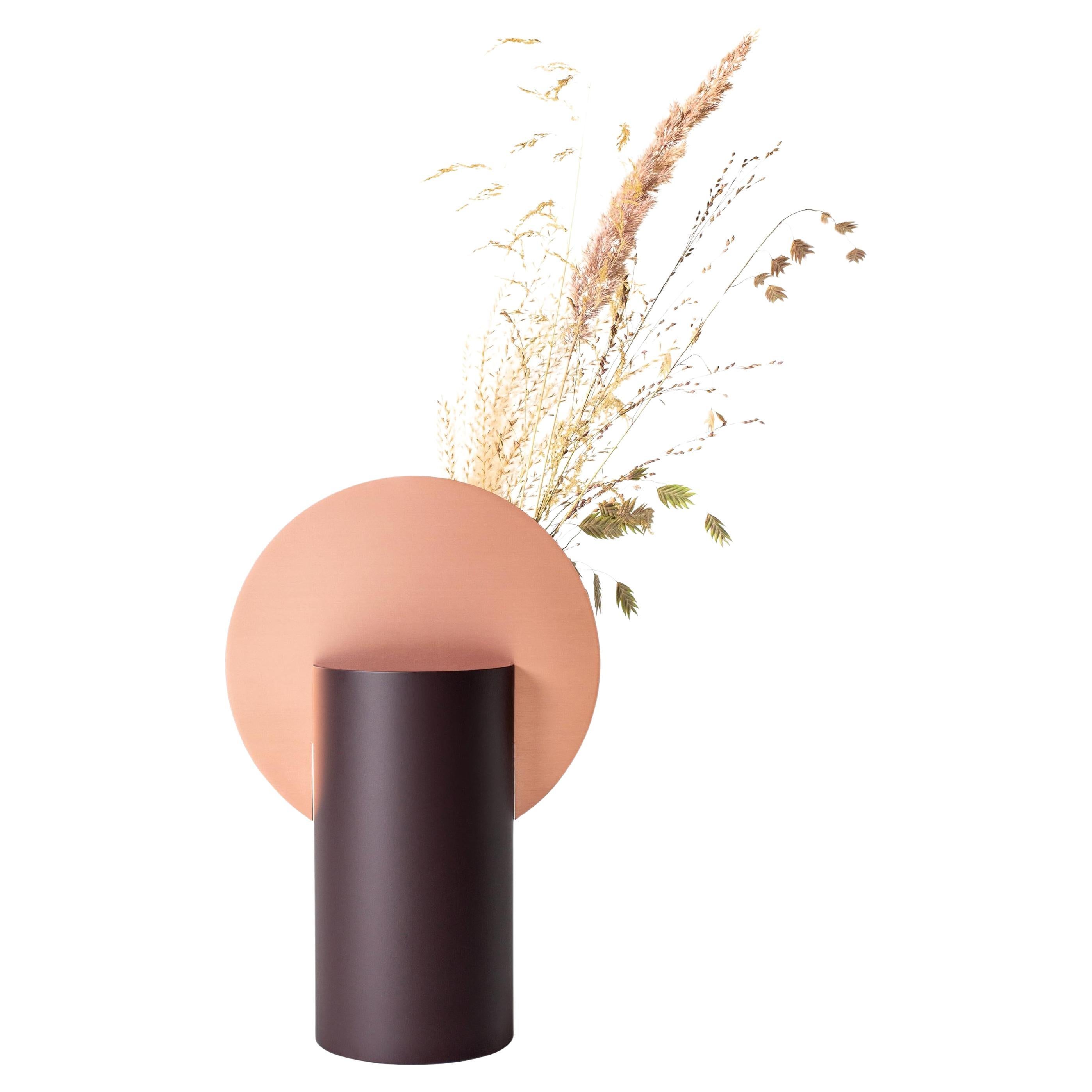 Contemporary 'Malevich Vase CS7' by Noom, Copper and Painted Steel