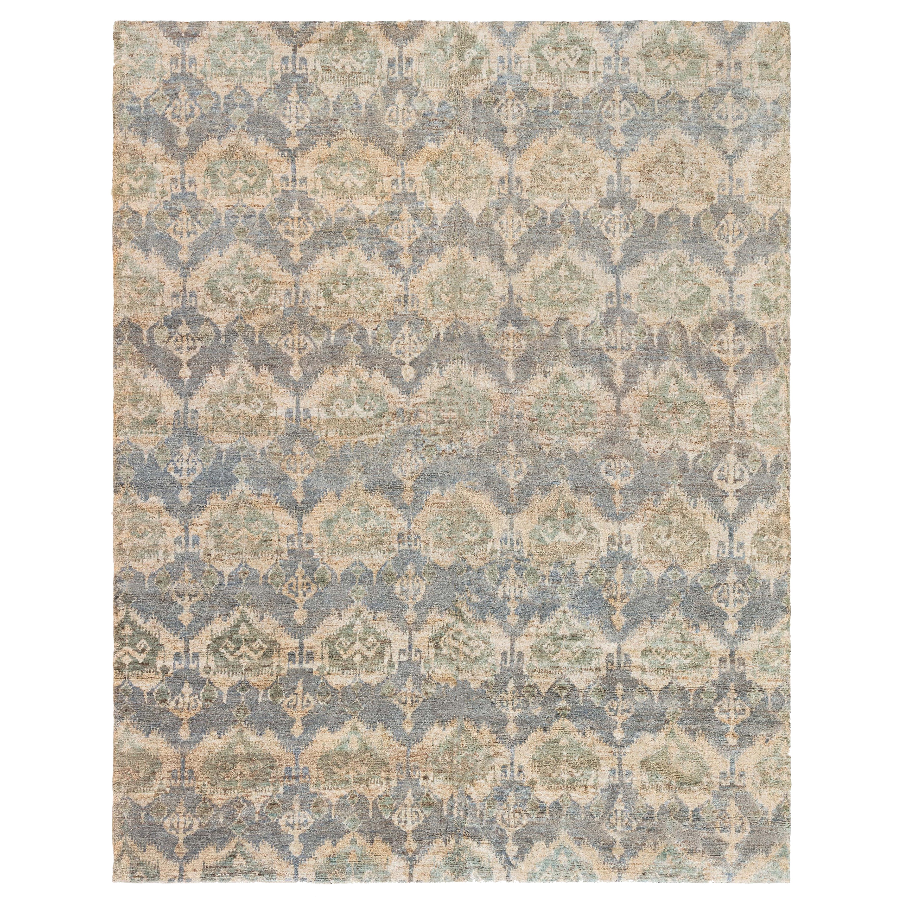 Tappeto contemporaneo Mallow Mint Abstract fatto a mano di Doris Leslie Blau