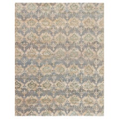 Tappeto contemporaneo Mallow Mint Abstract fatto a mano di Doris Leslie Blau