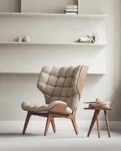 Contemporary 'Mammoth' Chair by Norr11, Light Smoked Oak, Barnum Bouclé 24