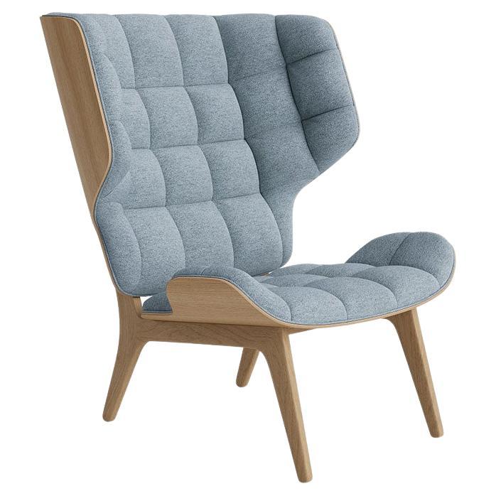 Contemporary 'Mammoth' Chair by Norr11, Natural Oak, Barnum Bouclé 15 For Sale