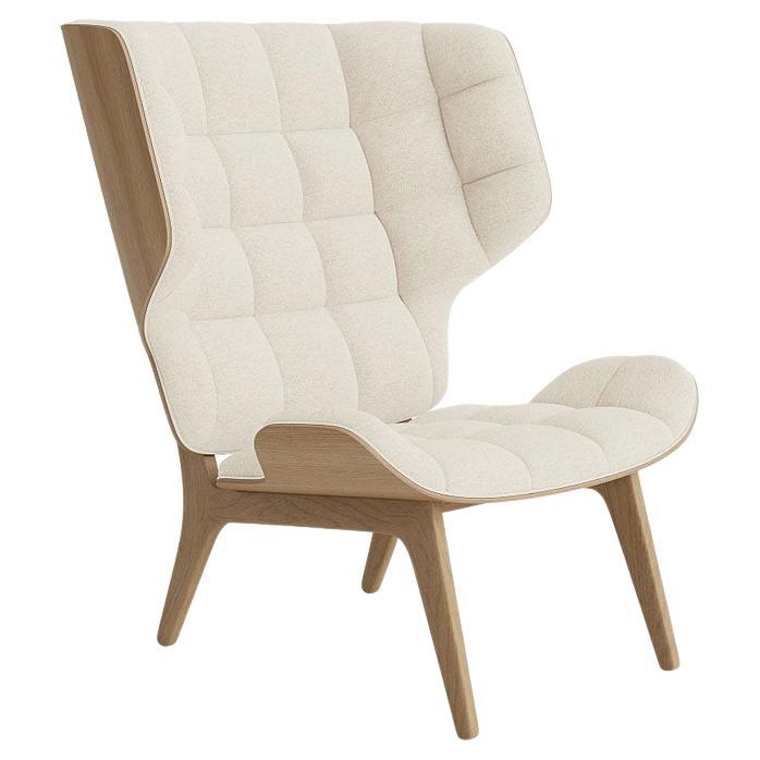 Contemporary 'Mammoth' Chair by Norr11, Natural Oak, Barnum Bouclé 24 For Sale