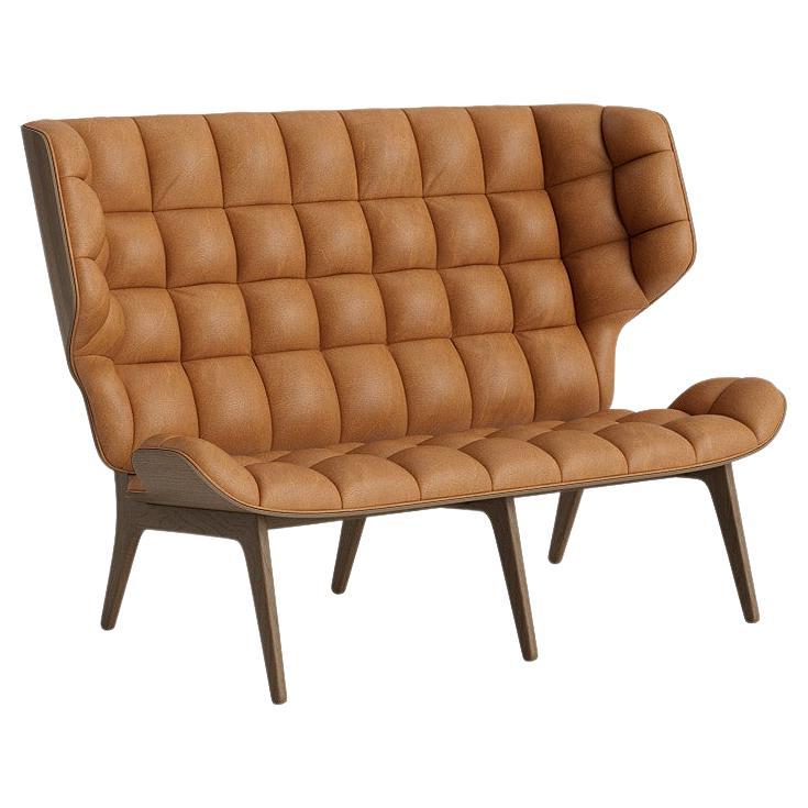 Contemporary 'Mammoth' Sofa by Norr11, Light Smoked Oak, Dunes Leather