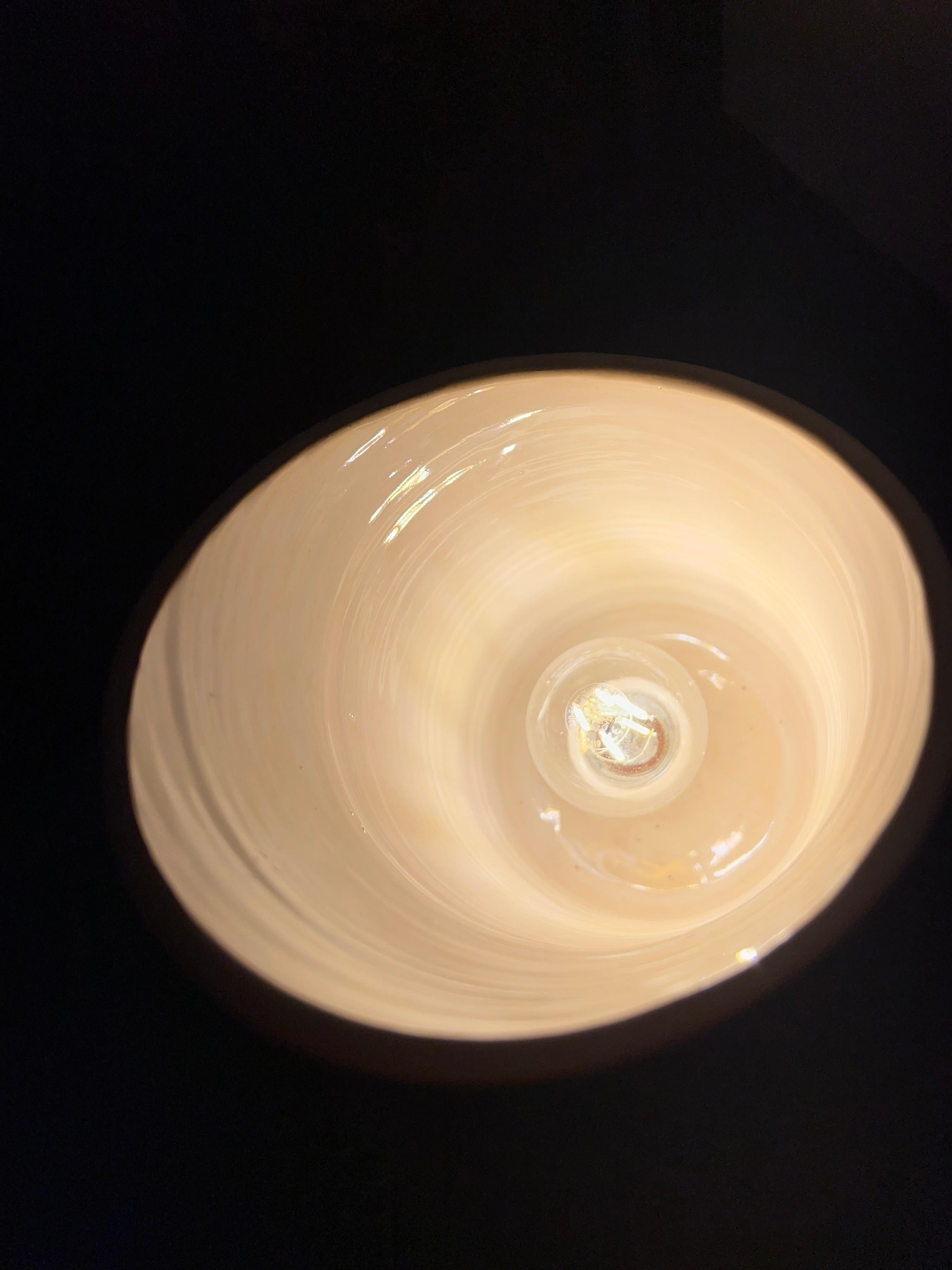 Contemporary Manolo Eirin Handmade Floor Lamp / Corner Lamp, Ceramic Beige/White For Sale 1