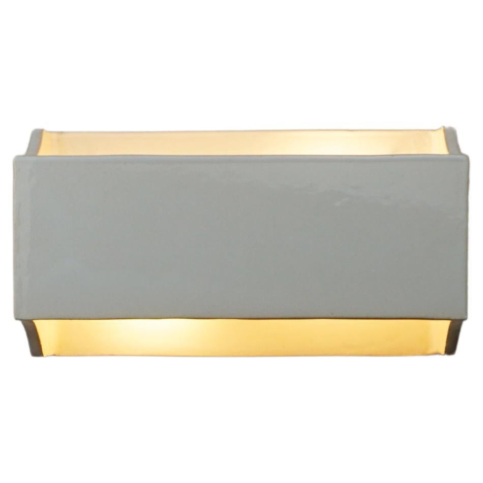 Contemporary Manolo Eirin Wall Sconce Ceramic Glossy White For Sale