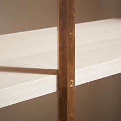 Contemporary Mantle bookshelf in Victorian Ash and Brass by Paradox Movement