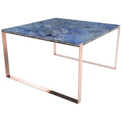 Contemporary Marbellous Modular Dining Table in Marble with Metal Base