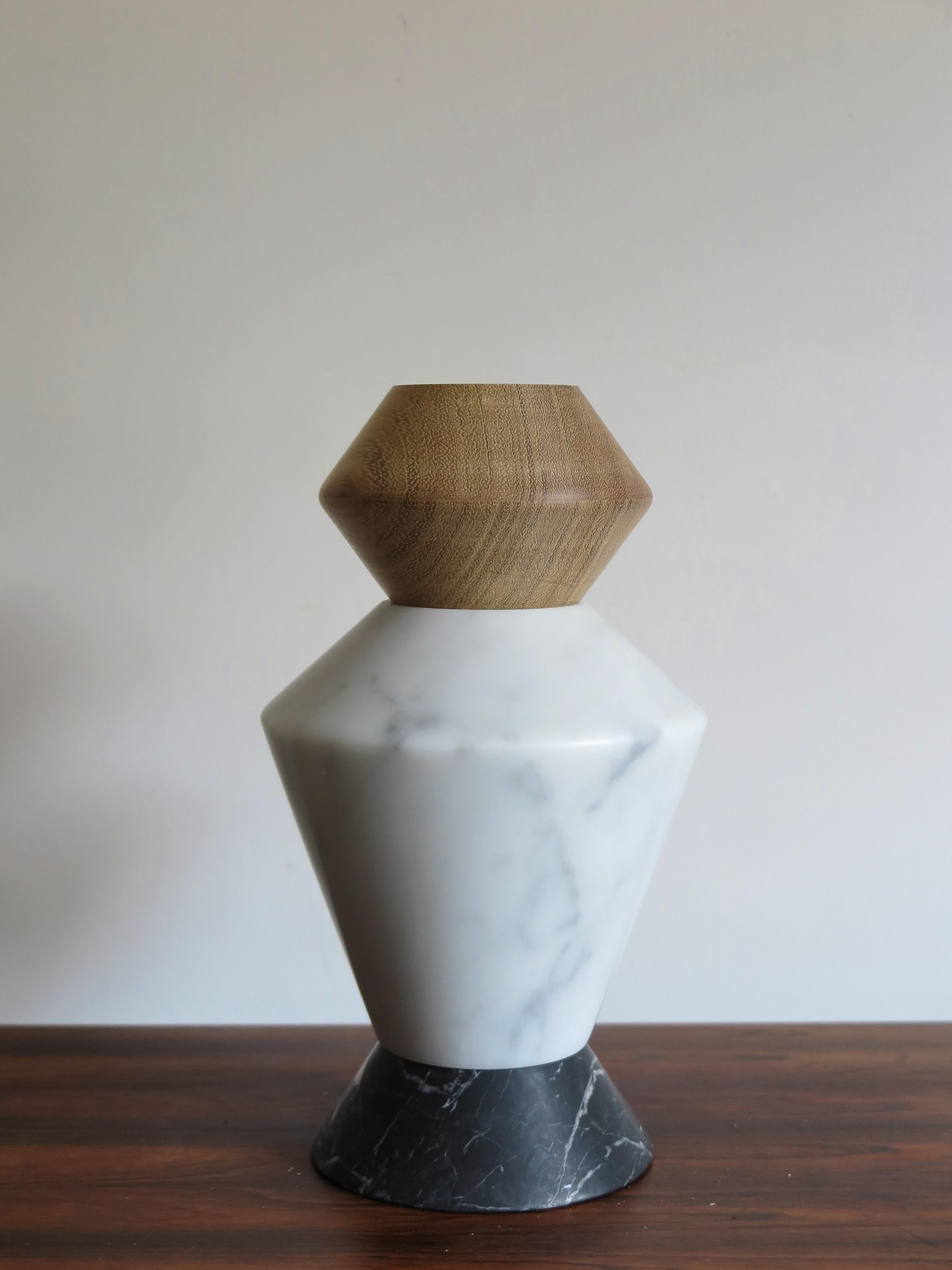 marble flower vase