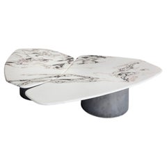 Table basse contemporaine en marbre, Tectra 2 par Adams Court pour OKHA