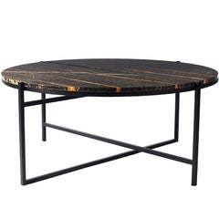 Contemporary Marble Coffee Table, Handcrafted, Minimalist, Modern, Round