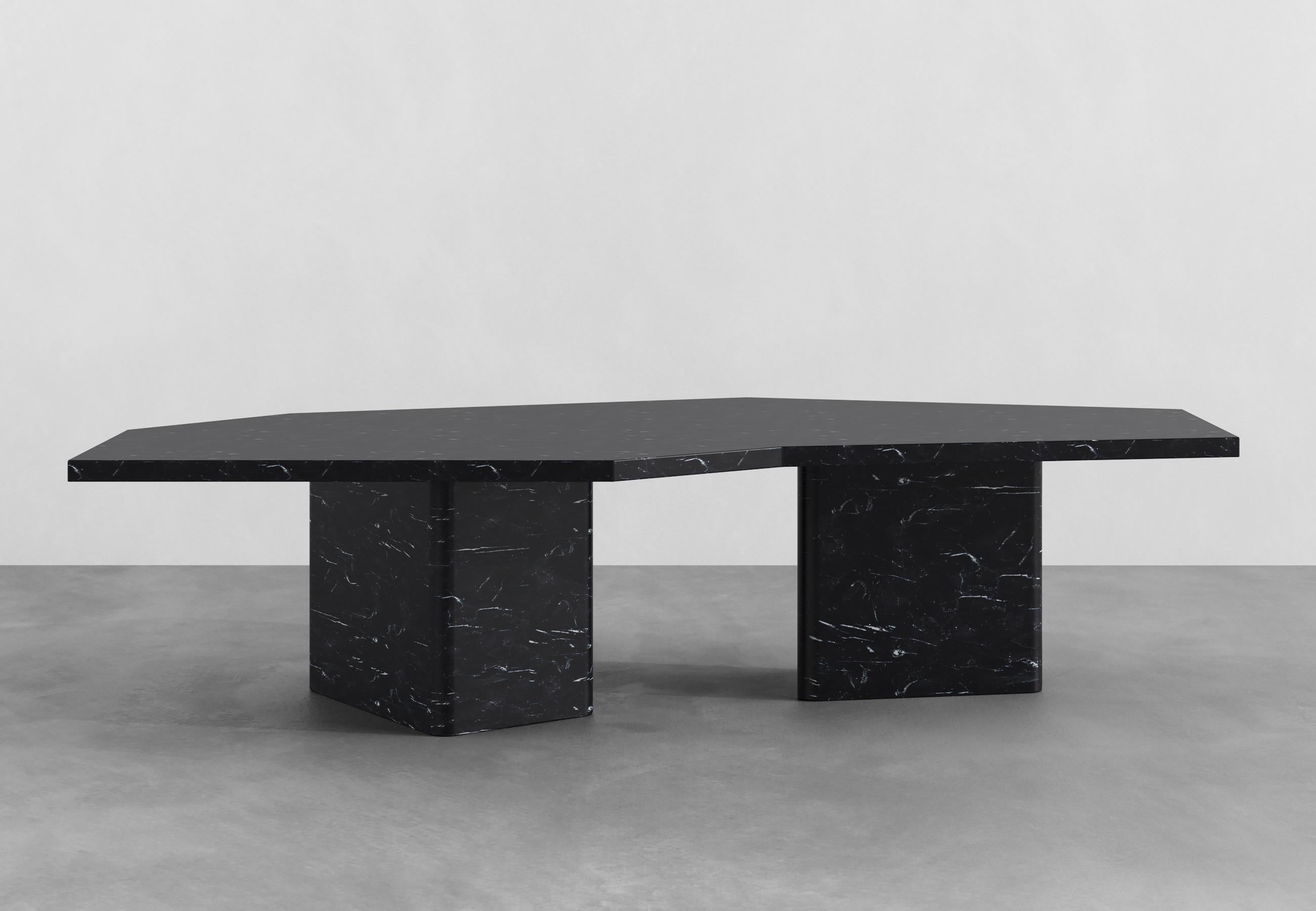 Mesa de comedor contemporánea Douglas de mármol de 300 cm de Armand & Francine Bohemio en venta