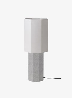 Contemporary Marble Lamp 'Eight over Eight', Large, Full grey
