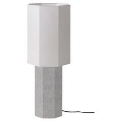 Contemporary Marble Lamp 'Eight over Eight', Large, Full grey
