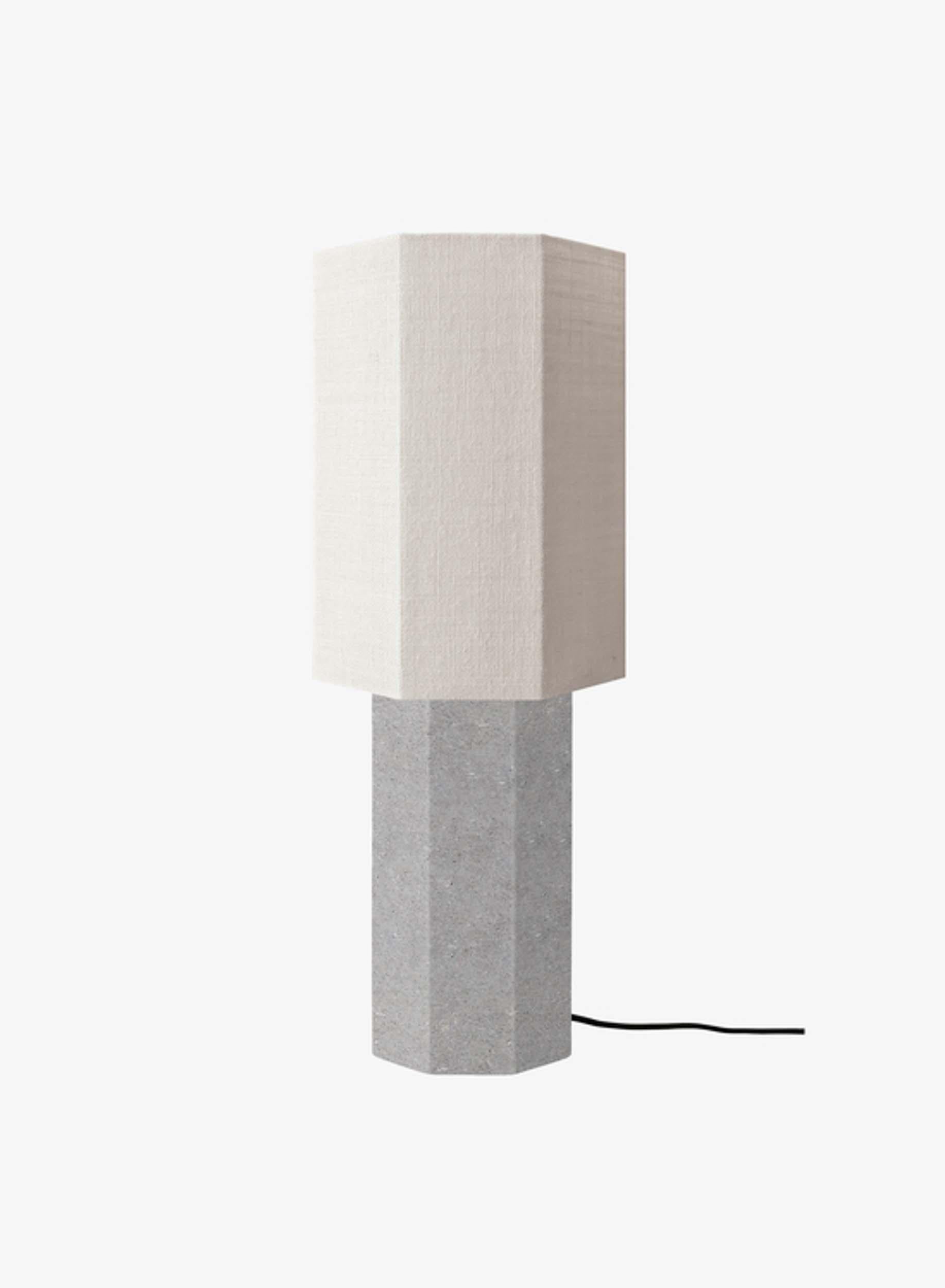 Contemporary Marble Lamp 'Eight over Eight', Large, grey / ocher For Sale 10