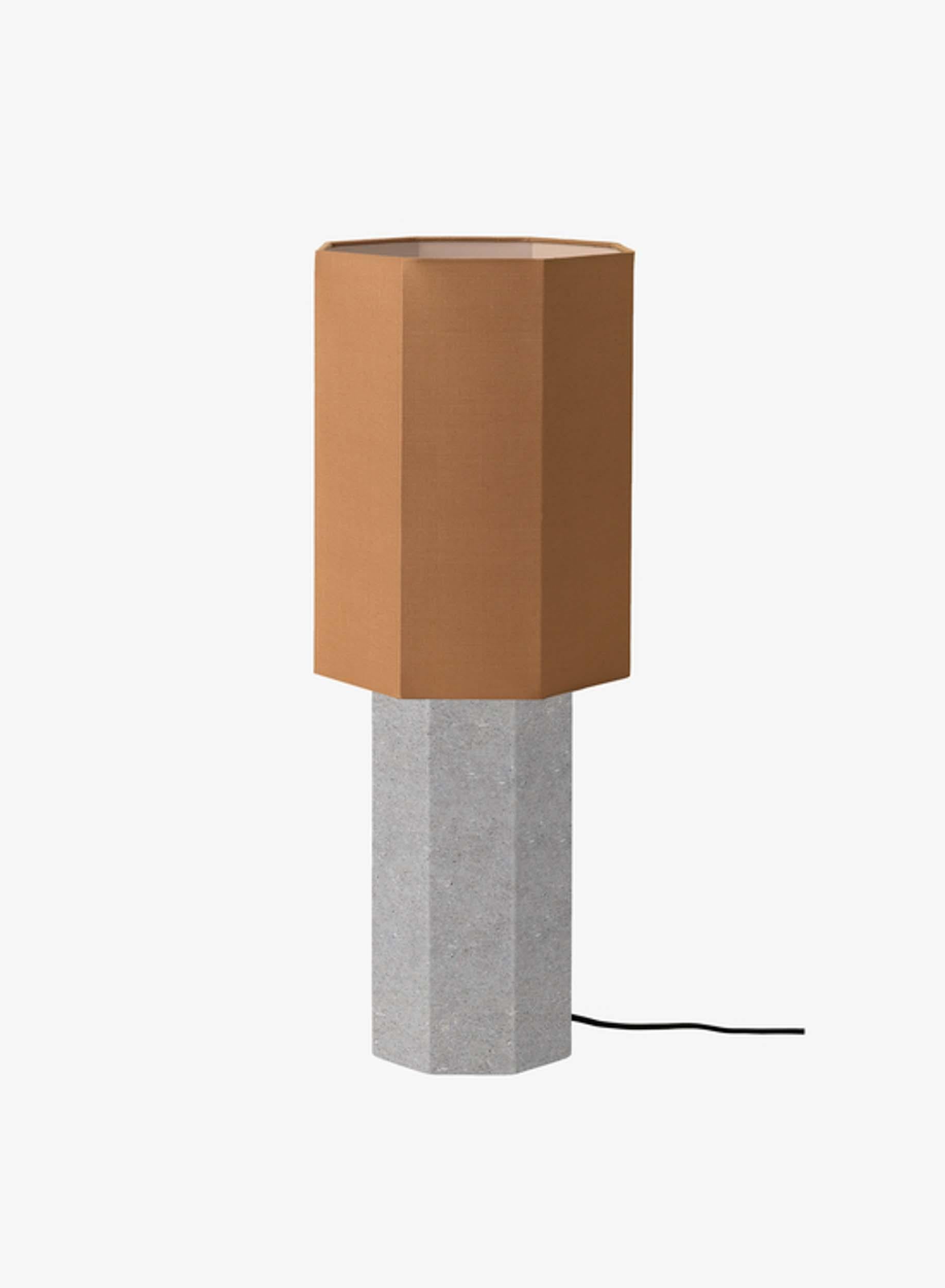 Contemporary Marble Lamp 'Eight over Eight', Large, Travertine / Ocre For Sale 11