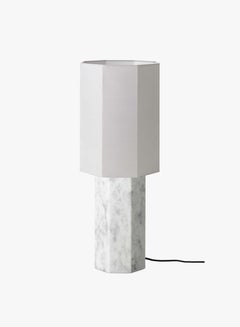 Contemporary Marble Lamp 'Eight over Eight', Large, white / grey