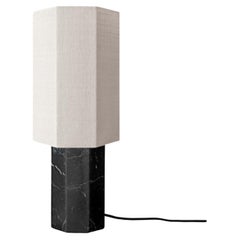 Contemporary Marble Lamp 'Eight over Eight', Small, Black / Jute White