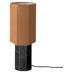 Contemporary Marble Lamp 'Eight over Eight', Small, Black / Ocher