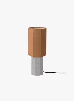 Contemporary Marble Lamp 'Eight over Eight', Small, Grey / Ocher