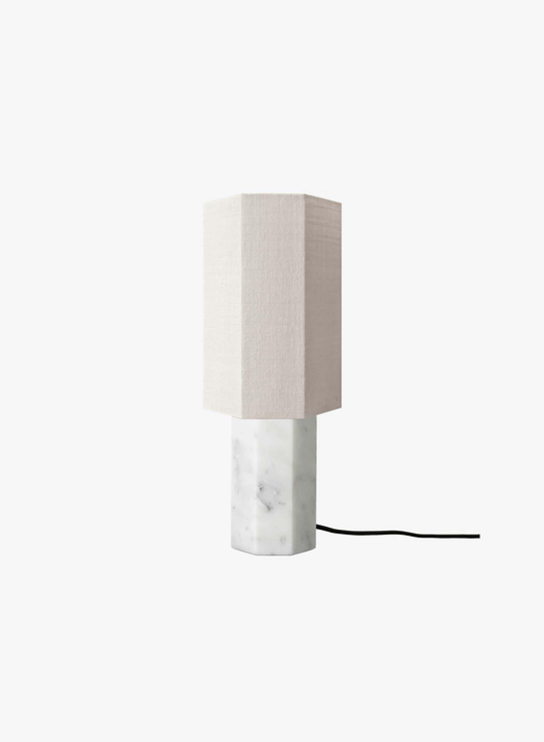 Contemporary Marble Lamp 'Eight over Eight', Small, Travertine / Ocre For Sale 6